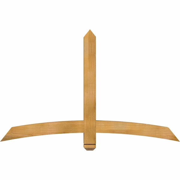 Ekena Millwork Bellingham Rough Sawn Timber Gable Bracket, Western Red Cedar, 60"W x 38"H x 4"D x 4"F, 15/12 Pitch GBW060X38X0404BEL00RWR - main